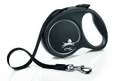 СКИДКА Flexi рулетка-ремень для собак, черная , Black Design Tape black