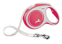 СКИДКА Flexi рулетка-ремень для собак, красная, New Comfort Tape red