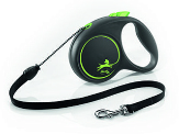 СКИДКА Flexi рулетка-трос для собак, зеленая, Black Design Cord green