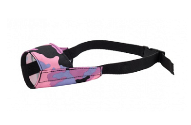 Каскад Намордник нейлоновый принтованый для собак, розовый