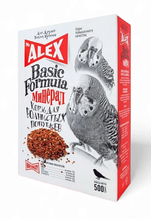 Купить mr.alex сухой корм для волнистых попугаев зерновая смесь с минералами (basic)