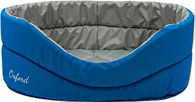 ZOOexpress «Oxford»№6 Лежанка для собак и кошек двухсторонняя, синий/серый