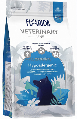 FLORIDA vet HYPOALLERGENIC сухой корм для собак для снижения симптомов аллергии и коррекции пищевой непереносимости