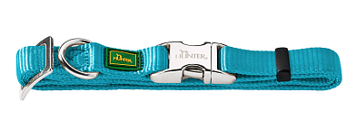 Hunter ошейник для собак ALU-Strong нейлон с металлической застежкой бирюзовый