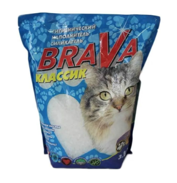 Brava Классик Наполнитель для кошек силикагелевый
