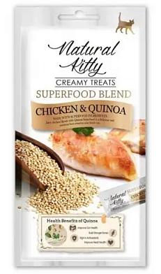 PETTRIC Natural Kitty Лакомства для кошек крем-суп для кошек курица и киноа