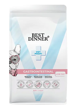 Best Dinner Vet Profi Gastrointestinal Low Fat сухой диетический корм для взрослых собак всех пород при нарушениях пищеварения и недостаточности поджелудочной железы