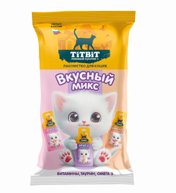 TiTBiT лакомство для кошек лакомый кусочек Вкусный микс
