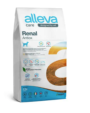 Alleva Care Dog Adult Renal-Antiox сухой диетический корм для взрослых собак всех пород для поддержания функции почек