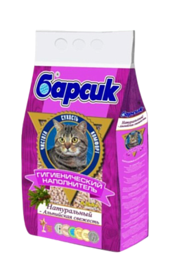 Барсик древесный наполнитель для кошек "Натуральный - Альпийская свежесть"