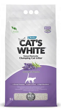 Cat's White Lavender наполнитель для кошек комкующийся с ароматом лаванды