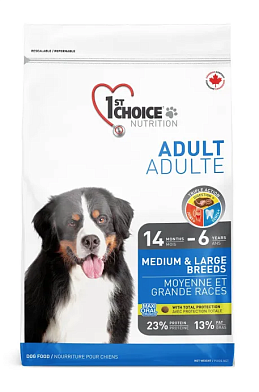 1st Choice Adult Medium & Large Breeds сухой корм для взрослых собак средних и крупных пород с курицей