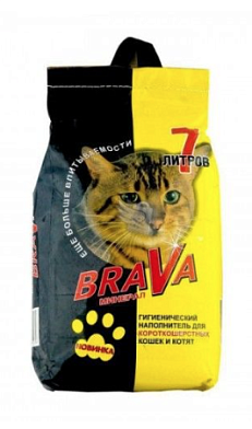 Brava Минерал Наполнитель для короткошерстных кошек и котят минеральный